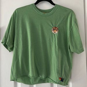 Special Edition Aviator Nation embroidered Tiger Crop Tshirt